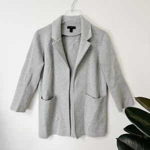 J. Crew Sophie open-front sweater-blazer Gray XS